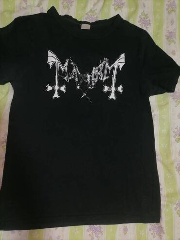 crni kratki kaput: Men's T-shirt S (EU 36), bоја - Crna
