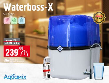 İçkilər üçün digər texnika: 💧 WATERBOSS-X - Su Filtri – Ailən üçün saf seçim 💧 🔹 5 mərhələli