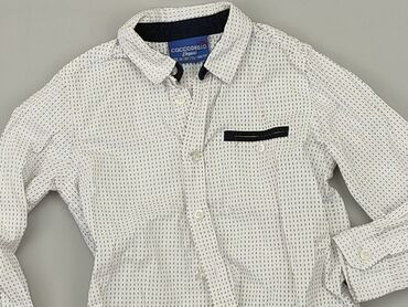 biała bluzka koszulowa krótki rękaw: Koszula 2-3 lat, stan - Bardzo dobry, wzór - Print, kolor - Biały