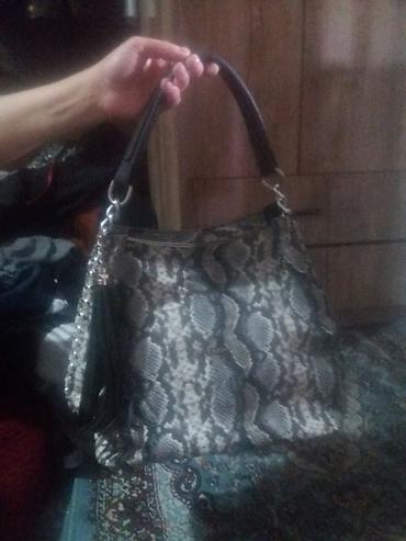 Шопперы: Женская сумка-шоппер с принтом под змеиную кожу + съемный внутренний — 7