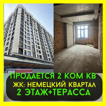 Продажа квартир: 2 комнаты, 82 м², Элитка, 2 этаж, ПСО (под самоотделку)