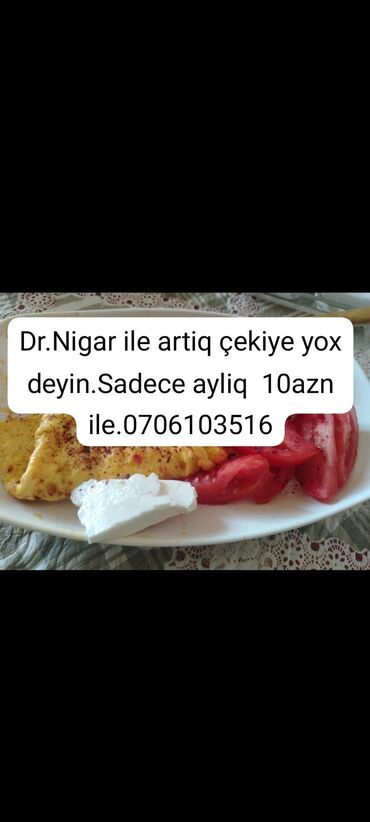 Уход за телом: Xidmət: Artıq çəki ilə mübarizə üçün fərdi pəhriz proqramı Təsvir: -
