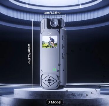 Videokameralar: Geyilə bilən mini aksiya kamerası – 2K Quad HD - 2K video və foto — 8