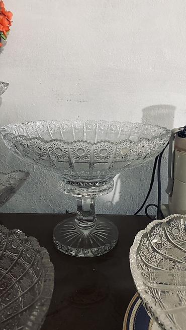 suse balon: 35 sm olcude Kəsilmiş şüşədən hazırlanmış ayaqlı meyvə və desert — 1