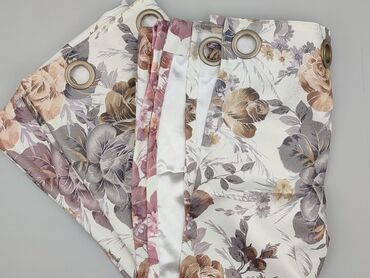 Zasłony na przelotkach – wzór kwiatowy - Typ: komplet zasłon gotowych