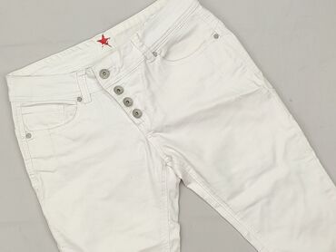 legginsy woskowane z wysokim stanem: Spodnie 3/4 damskie, rozmiar S