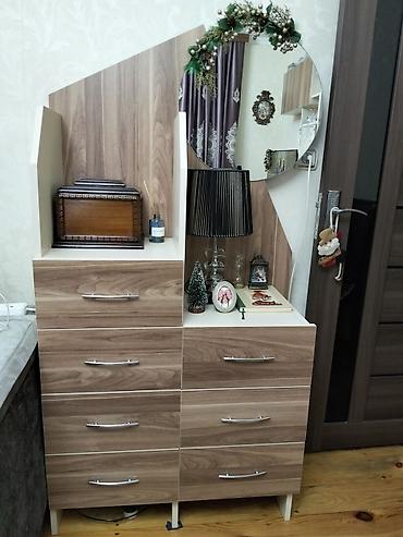 Güzgülü komod dəsti - Material: ağac teksturalı laminat (iki rəng –