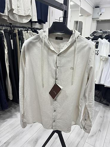 Рубашки: Мужская рубашка, S, M, L, Loro Piana, Новый, цвет - Бежевый, Самовывоз — 1