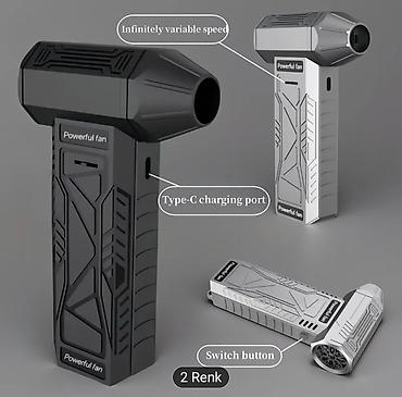 hava üfürən: Daşına bilən, şarjlı, soyuducu funksiyalı turbo fan – hava üfürən — 3
