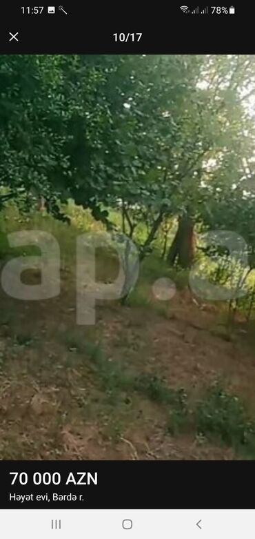 Həyət evləri və villaların satışı: TECİLİ Berde rayon hacìlar kendi yola yaxın 4 otaq zal heyetyani bag — 13