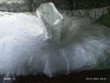 Свадебные платья: Свадебное платье, 3XL, Закрытое, С корсетом, Пышное, Турция, Цветочные элементы, Б/у — 8