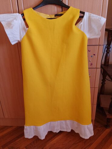 antalone m: Zara M (EU 38), color - Yellow, Other style, Short sleeves