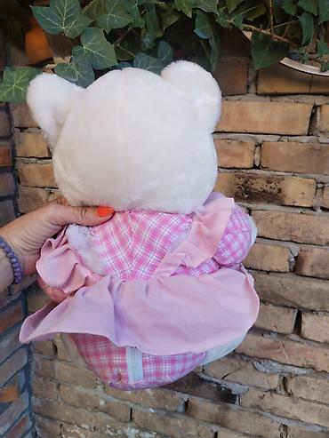 terranova helanke: Plišana bela medvedica u roze haljinici - Mekana plišana igračka — 3