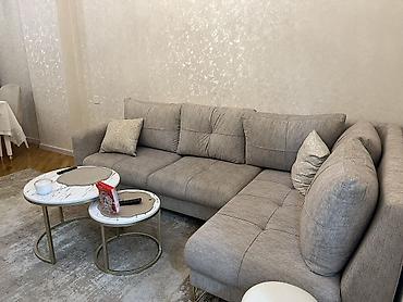 hamam kuncluyu: Künc divan – müasir dizayn, açıq boz rəng - Forma: L-şəkilli künc — 4