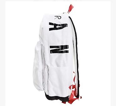 рюкзаки в баку: Jordan Jumpman ağ bel çantası - Rəng: ağ qara detallarla, qırmızı — 3