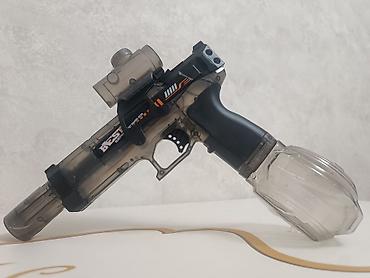 money gun: Водяной пистолет цвет чёрный хороший механизм барабан подсветка — 2