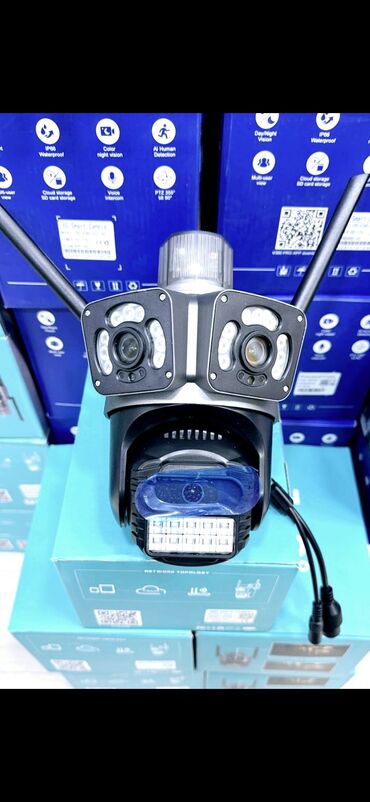 Videomüşahidə: Simsiz Wifi ptz 3 kamera 360° 8mp/4K Çöl səraiti ücün matorlu 3