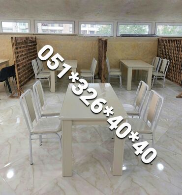 Bağ, çöl masa və oturacaq dəstləri: Yeni, Dördbucaq masa, 4 stul, Açılmayan, Stullar ilə, Metal, Azərbaycan — 8