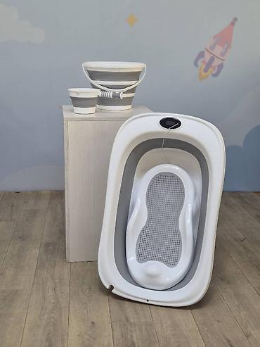 Uşaq dünyası: 🛁 4-lü Qatlanan Termometrli Vanna Dəsti 🛁 ✨ Körpənizin çimmə saatı — 2