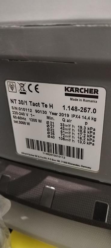 Məişət texnikası: Toz ve su sovuran Karcher NT30/1 TACT TE H, yenidir hec ishlənməyib — 7