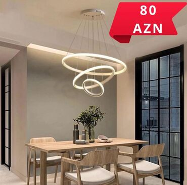 lustrlar: Led Çılçıraq, 3 lampa, Metal