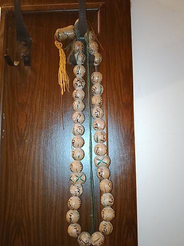 Taxta muncuqlu böyük təsbeh/zikr sayğacı - Material: yüngül rəngli