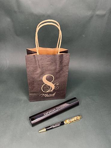 bizon promo: Metal qələm üzərinə istənilən yazının yazılması. Köynək, Fincan, Çanta — 2