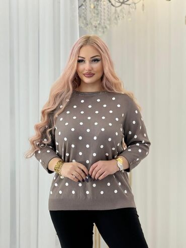 женские кофты для полных: Sviter, XL (EU 42), rəng - Qara