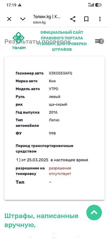 Kia: Kia Morning: 2016 г., 1 л, Автомат, Бензин, Хэтчбэк — 12