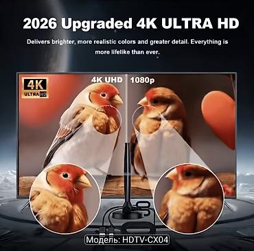 smart приставка: Внутренняя цифровая ТВ‑антенна HDTV-CX04 - Поддержка 4K Ultra HD и — 5