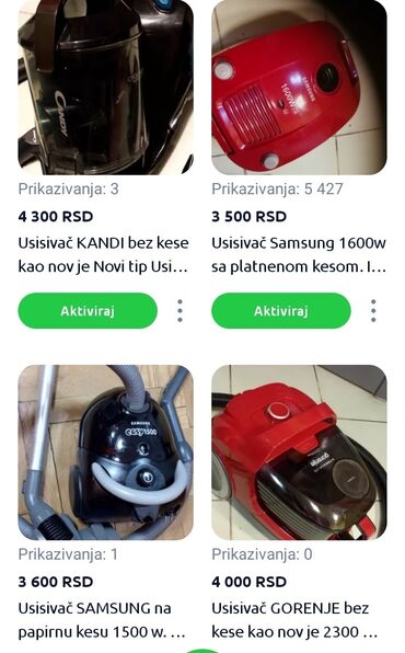 Klasični usisivači: Usisivač GORENJE na papirnu kesu. vuče dobro Odličan. Higijenski na lalafo.rs — 1 Klasični usisivači: Usisivač GORENJE na papirnu kesu. vuče dobro Odličan. Higijenski — 1