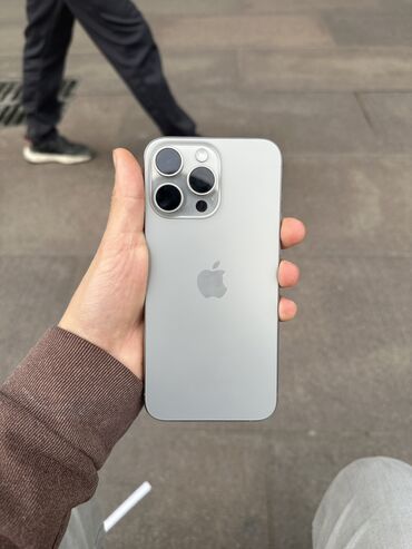 бу телефону: IPhone 15 Pro Max, Колдонулган, 256 ГБ, Natural Titanium, Куту, 98 %