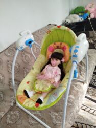 шкаф бу кухонный: Детский шезлонг, Б/у, Электронная, Железо, цвет - Зеленый