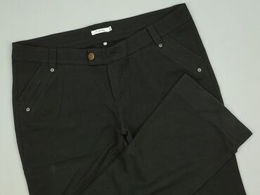 zara spodnie z szerokimi nogawkami: Material trousers for women, size XL
