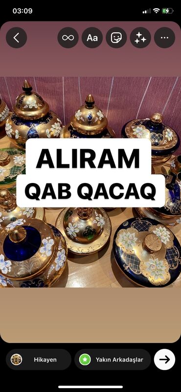 qab qacaq: ALIRAM bagema xrustal meduza Her cür qab qacaq ne varsa buyrun vpya