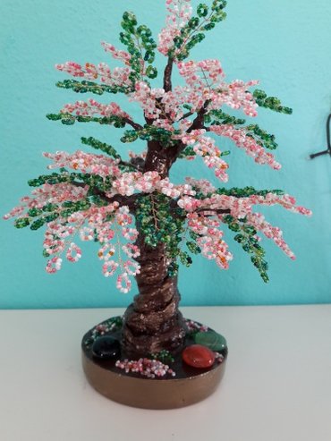 Home & Garden: Η όμορφη sakura πανέμορφο γλυπτό από χάντρες, σύρμα, γύψο, άοσμα