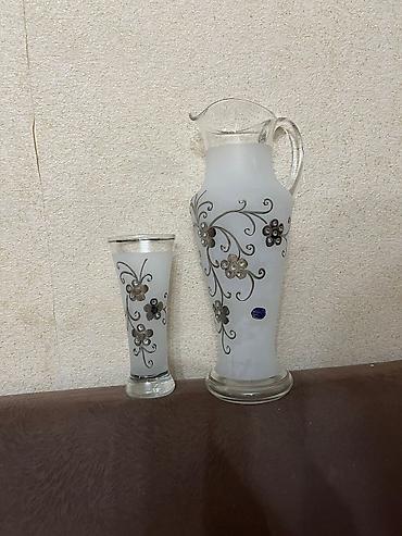 Digər dəstlər və servizlər: Bədii şüşə dekor dəsti - Material: qalın şüşə - Üstlük: parlaq qızılı — 7