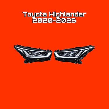Пара передних фар для Toyota Highlander (модельные годы 2020–2026). -