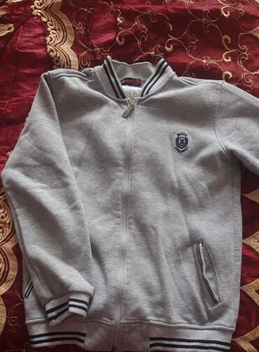 Toy paltarları və aksesuarları: Boz rəngli, fermuarlı idman gödəkçəsi. - Model: klassik bomber üslubu