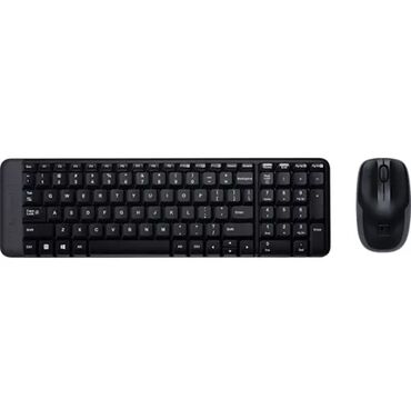 mini klaviatura: Logitech MK220 Wireless Keyboard+Mouse Black eni bir dəfə acilib