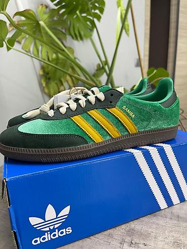 samba: Кроссовки Adidas Originals Samba OG shoes в зеленом цвете. Верх — 7