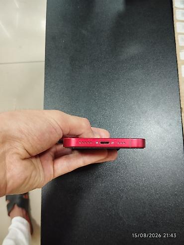 aple 14: IPhone 13, 128 GB, Qırmızı, Zəmanət, Simsiz şarj, Face ID — 5