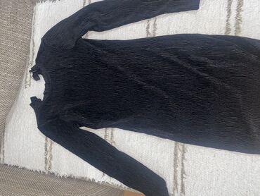 haljine bez ledja: S (EU 36), color - Black, Cocktail, Long sleeves