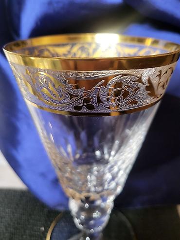 Ostali antikviteti: Luksuzne kristal case za vino1955/56 god,rucni rad — 16