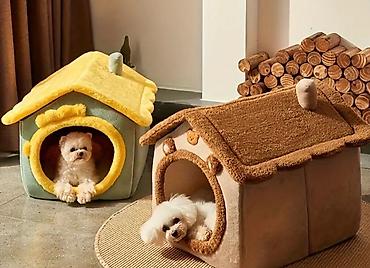 🐩Домик-лежанка для собак и кошек, мягкий, закрытый - Формат