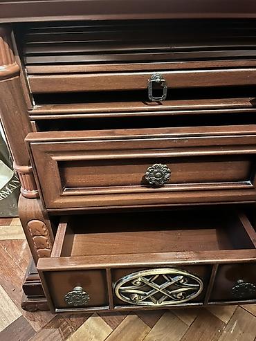 Çarpayılar: Klassik üslubda möhkəm taxta iki nəfərlik çarpayı - Material: təbii — 7