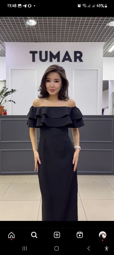 черное кружевное платье в пол: Вечернее платье, Средняя модель, Без рукавов, S (EU 36), M (EU 38)