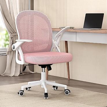 beli fiokar: Ergonomska radna stolica – roze, mrežasta - Dimenzije: ukupna visina — 6