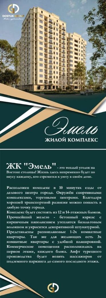 Продажа домов: 2 комнаты, 69 м², Элитка, 4 этаж, ПСО (под самоотделку)