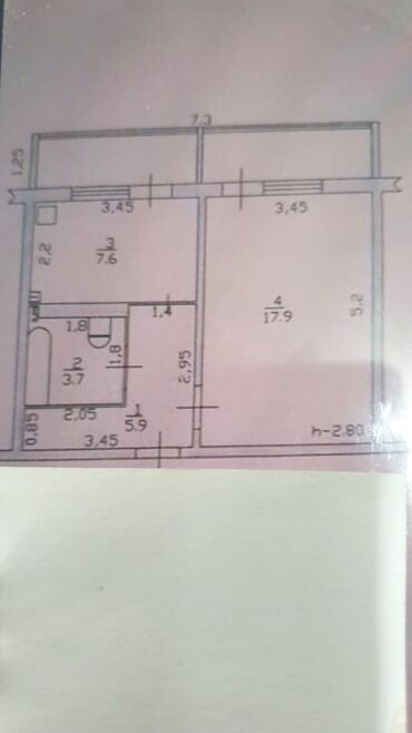 105 серия квартир сколько квадратов: 1 комната, 43 м², 106 серия, 8 этаж, Старый ремонт